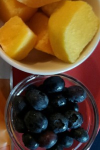 Blueberries and Mango