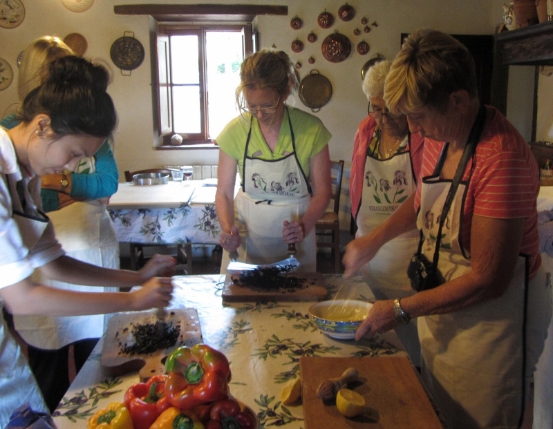 Cooking at a 13th Century Farmhouse in the Chianti Hills
