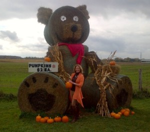 Hay Bear Pumpkin October 2012